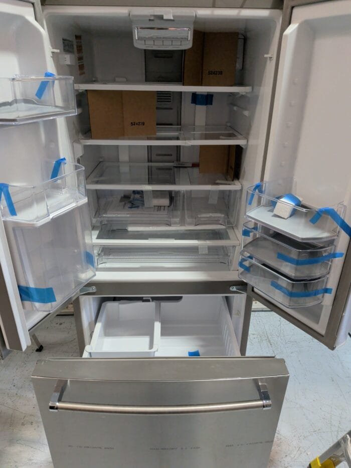 Kitchenaid KRFF300WSS 22 cu. ft. 36" Counter-Depth French Door Refrigerator with Interior Dispense - Image 3