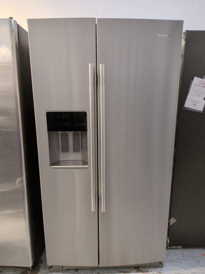 Kitchenaid KRSC536RPS 20.8 Cu. Ft. Counter-Depth Side-by-Side Refrigerator with Exterior Ice and Water Dispenser in PrintShield - Image 2