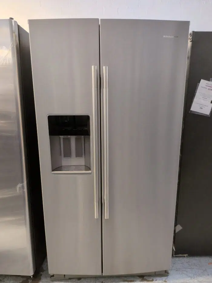 Kitchenaid KRSC536RPS 20.8 Cu. Ft. Counter-Depth Side-by-Side Refrigerator with Exterior Ice and Water Dispenser in PrintShield - Image 2