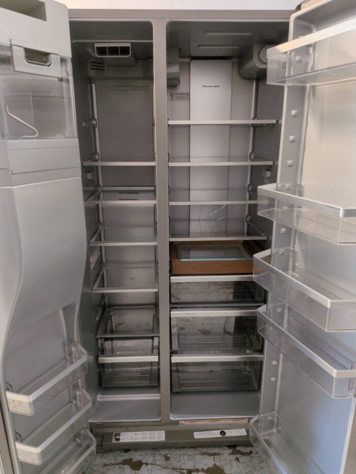 Kitchenaid KRSC536RPS 20.8 Cu. Ft. Counter-Depth Side-by-Side Refrigerator with Exterior Ice and Water Dispenser in PrintShield - Image 3