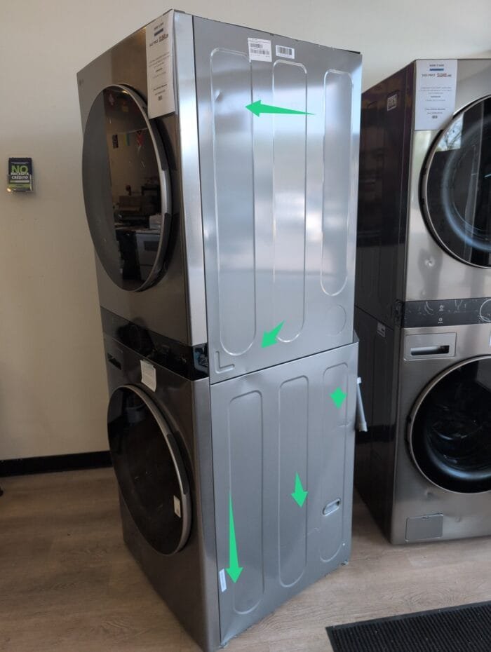 LG WKE100HVA Single Unit Front Load LG WashTower  with Center Control  4.5 cu. ft. Washer and 7.4 cu. ft. Electric Dryer - Image 3