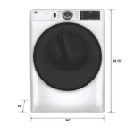GE GFD55ESSNEW 7.8 cu. ft. Smart Front Load Electric Dryer in White with Sanitize Cycle, ENERGY STAR