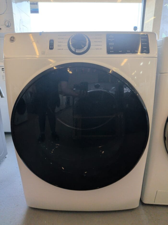 GE GFD55ESSNEW 7.8 cu. ft. Smart Front Load Electric Dryer in White with Sanitize Cycle, ENERGY STAR - Image 2