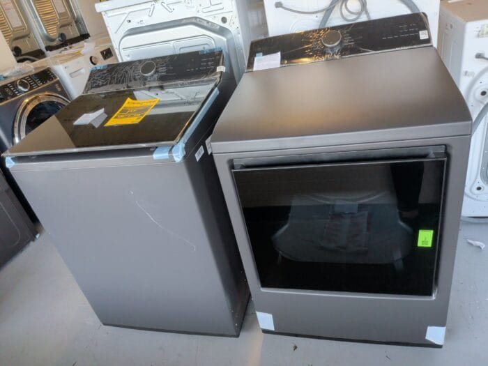 LG WT8400CB  5.5 cu. ft. Mega Capacity Smart Top Load Washer with Impeller, EasyUnload & AI Sensing and  DLE8400BE 7.3 cu. ft. Ultra Large Capacity Rear Control Electric Dryer with LG EasyLoad Door and AI Sensing (SET) - Image 2