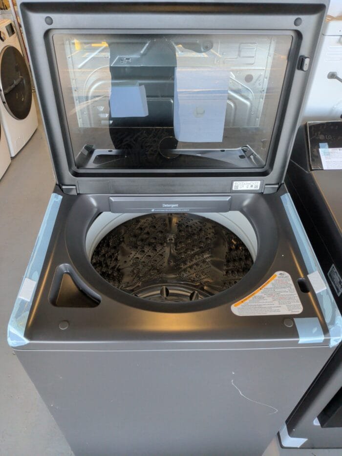 LG WT8400CB  5.5 cu. ft. Mega Capacity Smart Top Load Washer with Impeller, EasyUnload & AI Sensing and  DLE8400BE 7.3 cu. ft. Ultra Large Capacity Rear Control Electric Dryer with LG EasyLoad Door and AI Sensing (SET) - Image 4