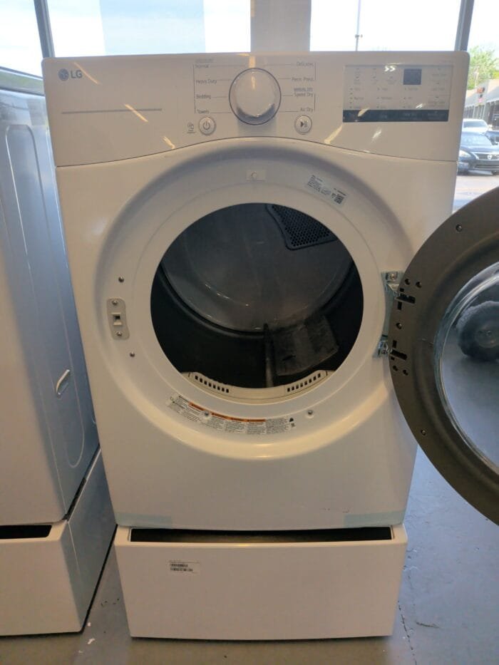 LG WM3400CW Washer 4.5 cu ft and DLE3400W Dryer 7.4 cu ft  Set. - Image 4