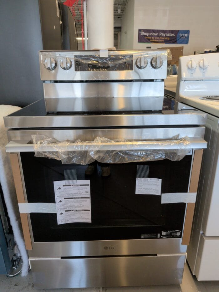 LG LREN6325XE 30 in., 6.3 cu. ft. Smart Wi-Fi True Convection Insta View 5-Burner Electric Oven w/ Air Fry Printproof Stainless Steel - Image 2