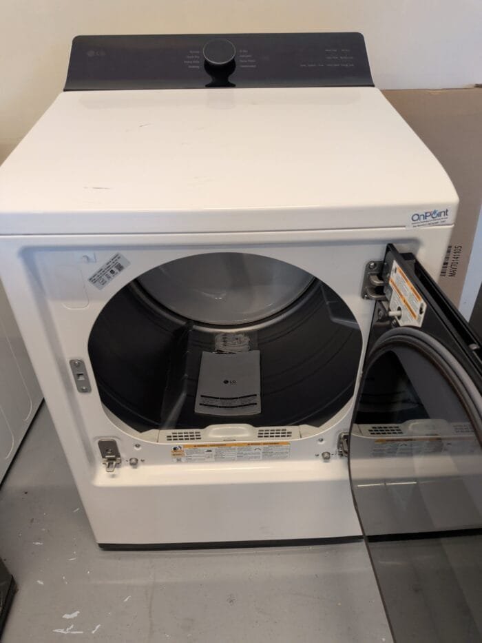 LG DLE8400WE 7.3 cu. ft. Ultra Large Capacity Rear Control Electric Dryer with LG EasyLoad Door and AI Sensing - Image 3