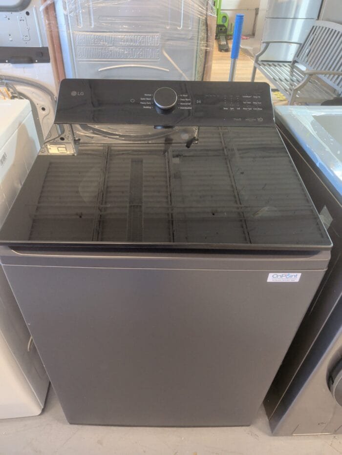 LG WT8405CB 5.3 cu. ft. SMART Top Load Washer in Matte Black with Agitator, Easy Unload and TurboWash3D Technology - Image 2