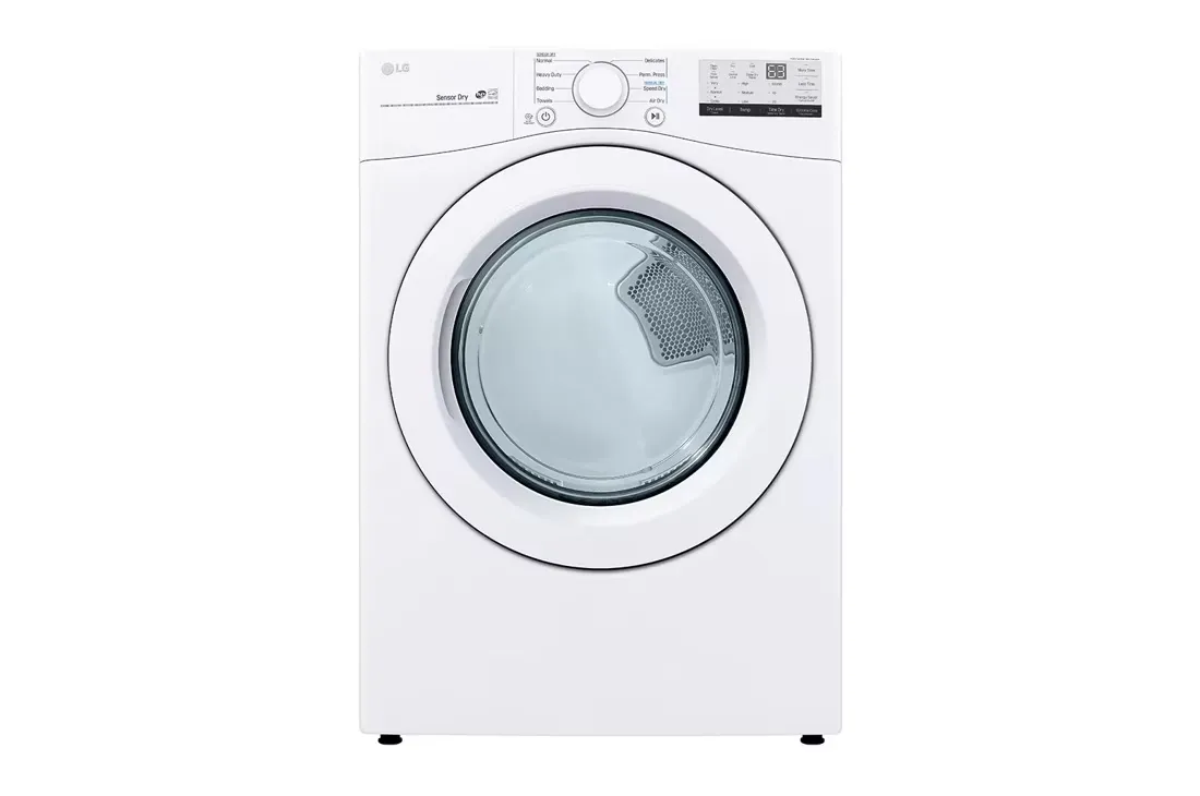 LG DLE3400W LG DLE3400W 7.4 cu. ft. Large Capacity Electric Dryer - White - Image 1
