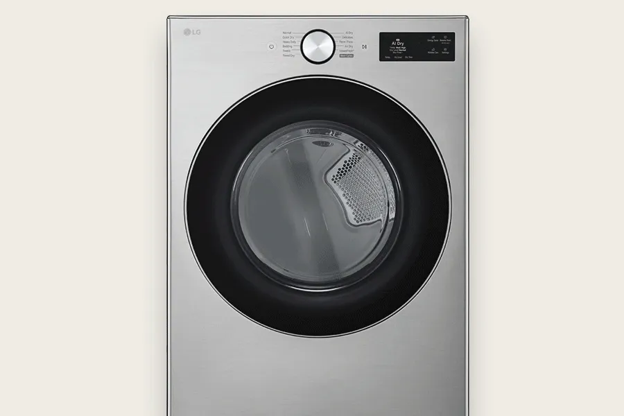 LG DLEX5800V LG DLEX5800V 7.4 cu. ft. Ultra Large Capacity Smart Front Load Electric Dryer with TurboSteam AI Sensing and Hybrid Electronic Controls with LCD Display - Image 1