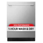 LG LDNTM545S 24 in. Top Control Smart Built-in 46 dBA Dishwasher in Stainless Steel with FlushFit Design and 1-Hour Wash and Dry