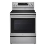 LG LREN6324XE  30 in., 6.3 cu. ft. Smart Wi-Fi True Convection Insta View 5-Burner Electric Oven w/ Air Fry Printproof Stainless Steel