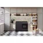 LG WT8400CB  5.5 cu. ft. Mega Capacity Smart Top Load Washer with Impeller, EasyUnload & AI Sensing and  DLE8400BE 7.3 cu. ft. Ultra Large Capacity Rear Control Electric Dryer with LG EasyLoad Door and AI Sensing (SET)