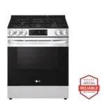 lg LSGL5831F 5.8 cu. ft. Gas Single OvenSlide-in Range, EasyClean plus Self Clean, ThinQ, Printproof StainlessSteel