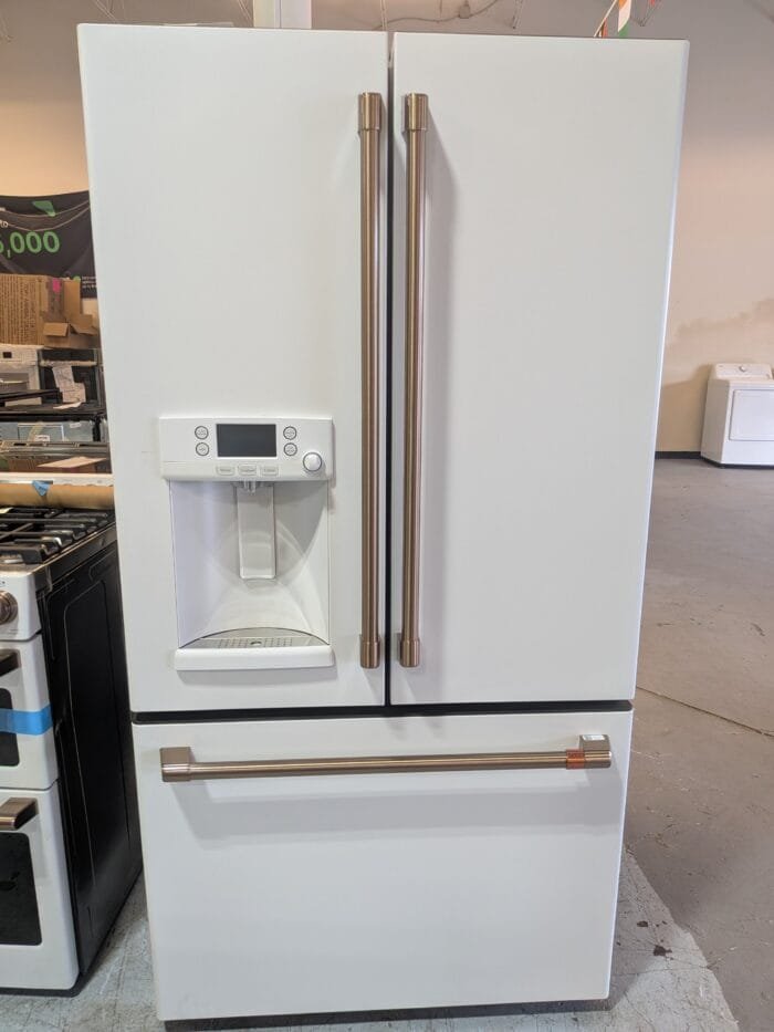CAFE CYE22TP4MW2 22.2 cu. ft. Smart French Door Refrigerator with Hot Water Dispenser in Matte White, Counter Depth - Image 3