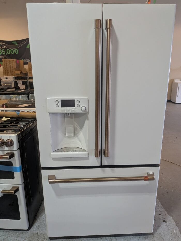 CAFE CYE22TP4MW2 22.2 cu. ft. Smart French Door Refrigerator with Hot Water Dispenser in Matte White, Counter Depth - Image 4