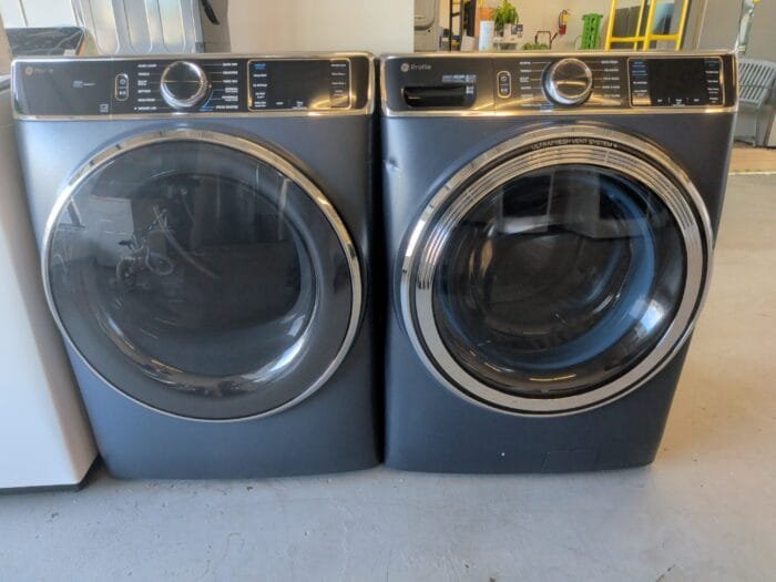 GE profile  PFD87ESPVRS 7.8 cu. ft. Capacity Smart Front Load Electric Dryer with Steam and Sanitize Cycle AND PFW870SPVRS 5.3 cu. ft. Capacity Smart Front Load Washer with UltraFresh Vent System+ with OdorBlock - Image 2