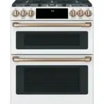 CAFE 30" Smart Slide-In, Front-Control, Gas Double-Oven Range with Convection CGS750P4MW2