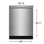 GDHH4527AF Frigidaire Gallery 24" Hybrid Tub Dishwasher