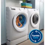 GE GFW350SSYWW 4.6 cu. ft. Smart Front Load Washer in White with UltraFresh Vent System and OdorBlock & GFD35ESSYWW 7.8 cu. ft. Capacity Smart Front Load Electric Dryer