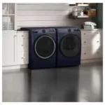 GE GFW550SPRRS 4.8 cu. ft. Smart Sapphire Blue Front Load Washer with OdorBlock UltraFresh Vent System and Sanitize with Oxi & GFD55ESPRRS 7.8 cu. ft. Smart Front Load Electric Dryer in Sapphire Blue with Sanitize Cycle