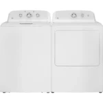 GE GTW385ASWWS 4.3 cu. ft. Capacity Washer with Stainless Steel Basket,Cold Plus and Water Level Control​ & GTD38EASWWS  6.2 cu. ft. Capacity Electric Dryer with Up To 120 ft. Venting and Shallow Depth