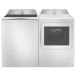 GE Profile PTW600BSRW 5.0 cu. ft. High-Efficiency Smart Top Load Washer in White with Impeller and Microban Technology S & GE Profile  PTD60EBSRWS 7.4 cu. ft. Smart Electric Dryer in White with Sanitize Cycle and Sensor Dry