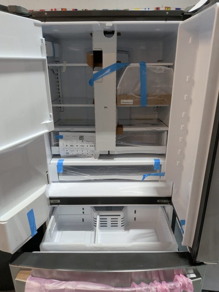 GE GYE22GYNFS 22.1 Cu. Ft. Fingerprint Resistant Stainless Steel Counter Depth French Door Refrigerator - Image 3