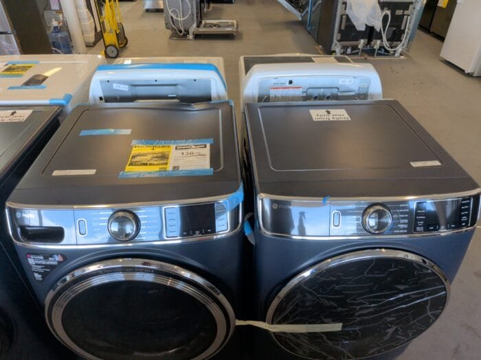 GE Profile PFW870SPVRS 5.3 cu. ft. Smart Front Load Washer in Sapphire Blue w/OdorBlock UltraFresh Vent System, Microban  & GE Profile PFD87ESPVRS 7.8 cu. ft. vented Electric Dryer in Sapphire Blue with Steam and Sanitize Cycle - Image 3