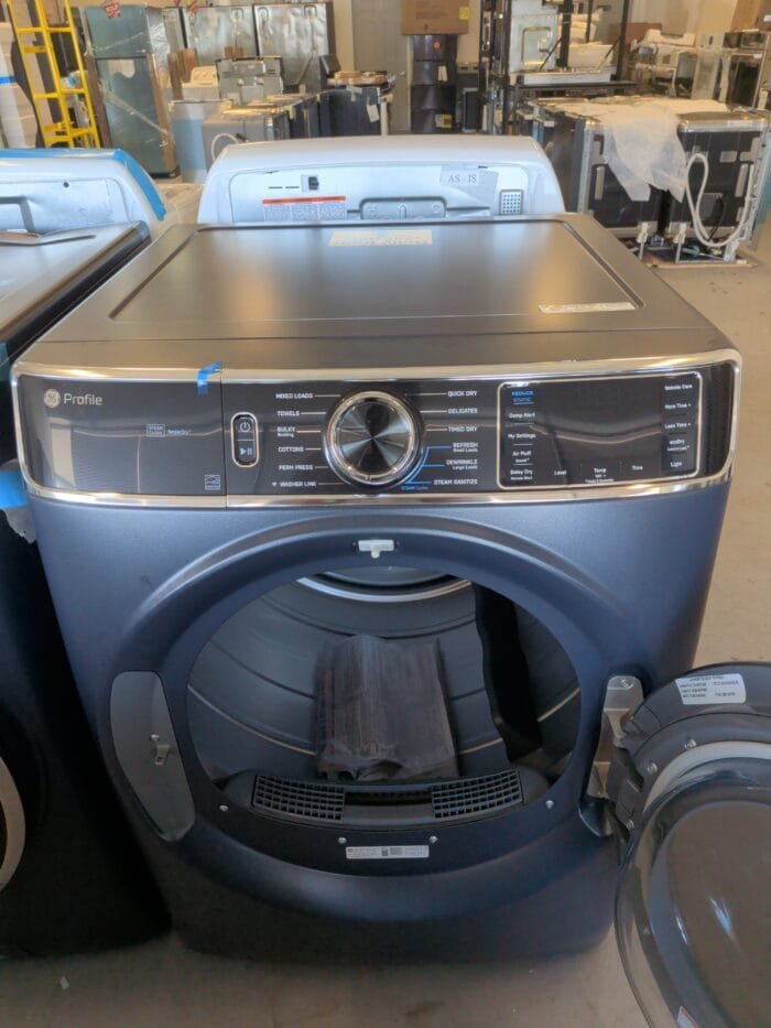 GE Profile PFW870SPVRS 5.3 cu. ft. Smart Front Load Washer in Sapphire Blue w/OdorBlock UltraFresh Vent System, Microban  & GE Profile PFD87ESPVRS 7.8 cu. ft. vented Electric Dryer in Sapphire Blue with Steam and Sanitize Cycle - Image 5