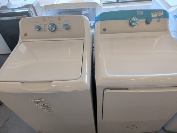 GE GTW385ASWWS 4.3 cu. ft. Capacity Washer with Stainless Steel Basket,Cold Plus and Water Level Control​ & GTD38EASWWS  6.2 cu. ft. Capacity Electric Dryer with Up To 120 ft. Venting and Shallow Depth - Image 8