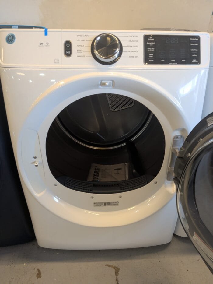 GE GFD55ESSNWW 7.8 Cu. Ft. Smart Front Load Electric Dryer with Sanitize Cycle - Image 3