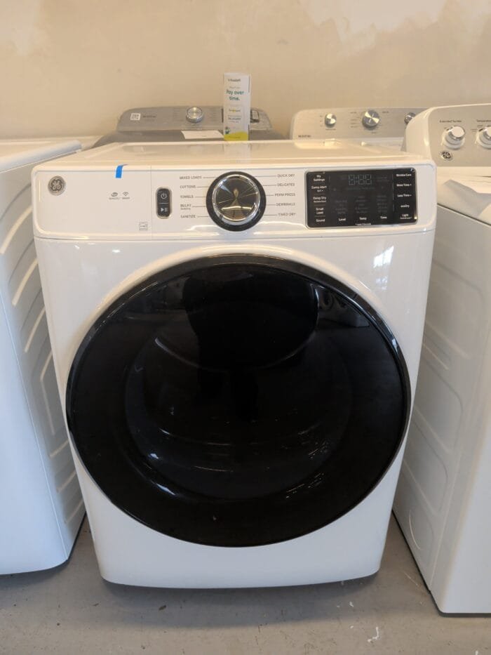 GE GFD55ESSNWW  7.8 cu. ft. Capacity Smart Front Load Electric Dryer with Sanitize Cycle - Image 2