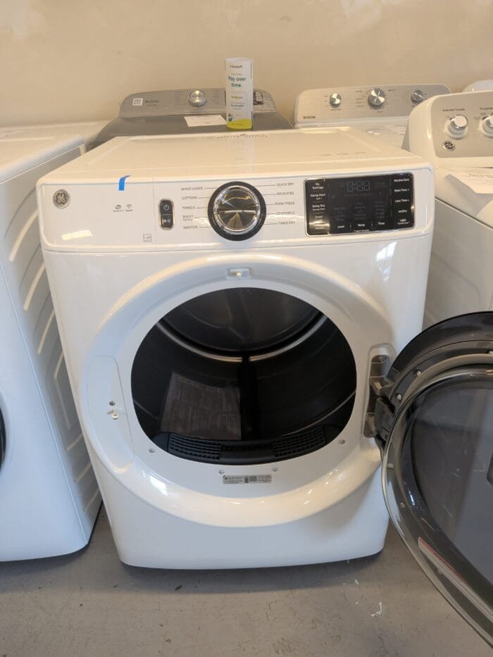 GE GFD55ESSNWW  7.8 cu. ft. Capacity Smart Front Load Electric Dryer with Sanitize Cycle - Image 3