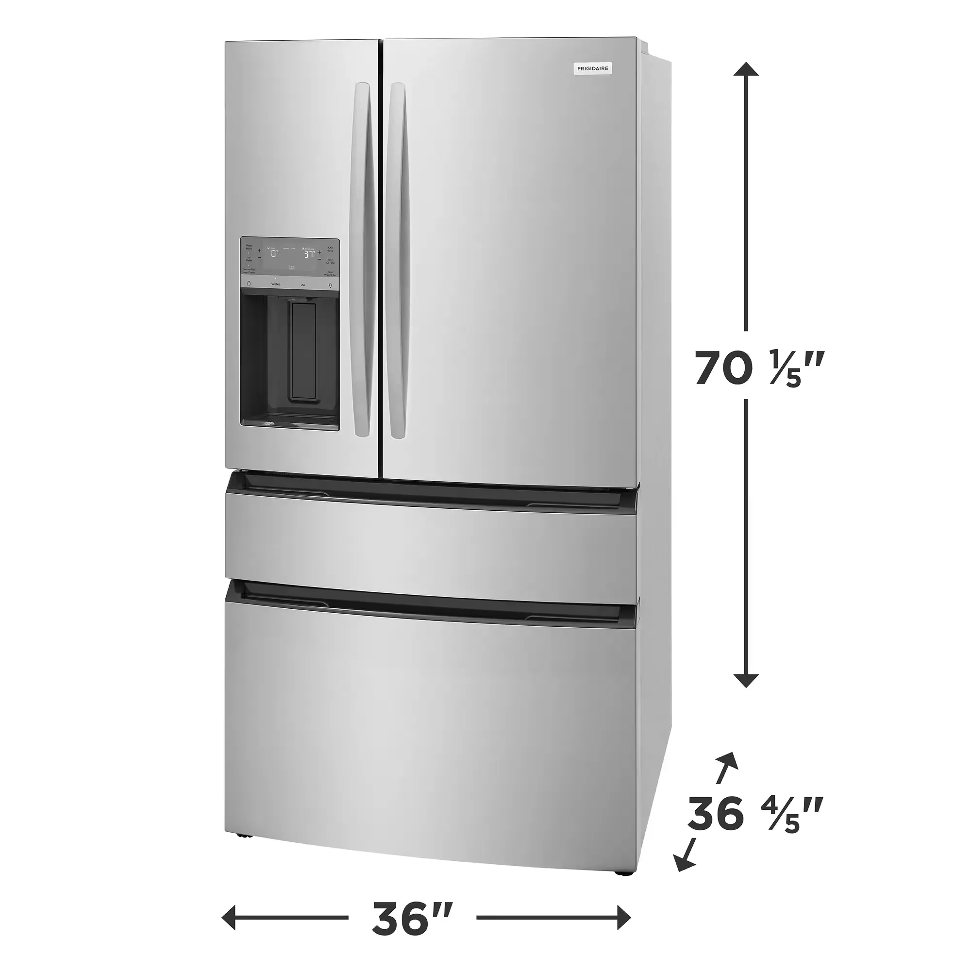 FRMS74TAV (2) FRMS74TAV Frigidaire 26 Cu. Ft. Standard-Depth 4-Door French Door Refrigerator - Image 1